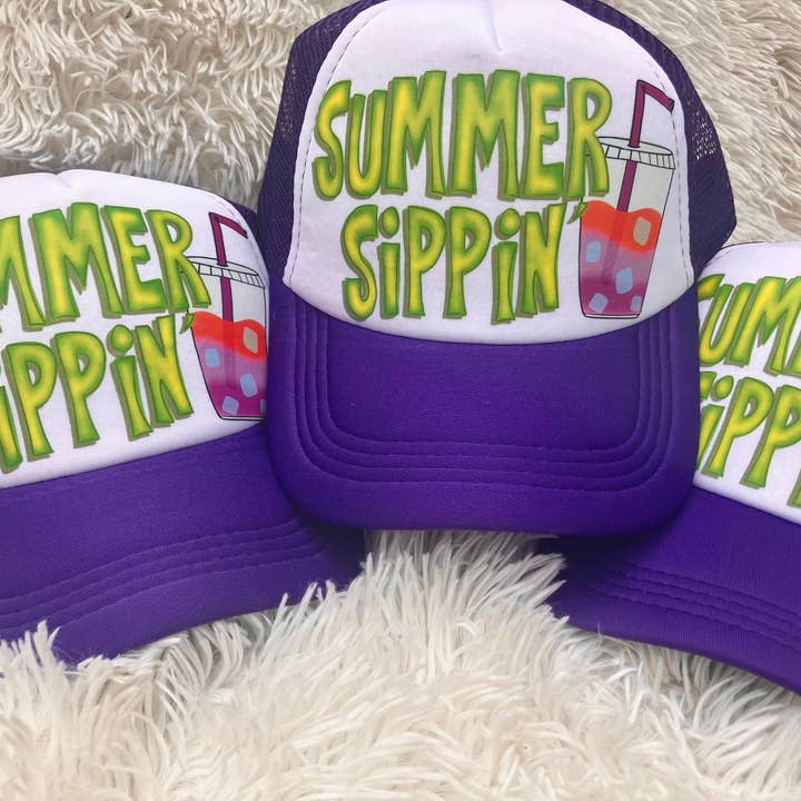 Summer sippin’ loaded tea trucker hat for wholesale by on the Bayou