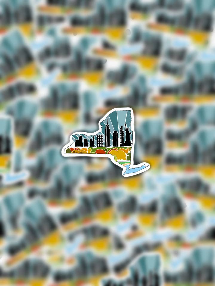 Adhesivo del estado de Nueva York para venta al por mayor de CreationsByMaddied