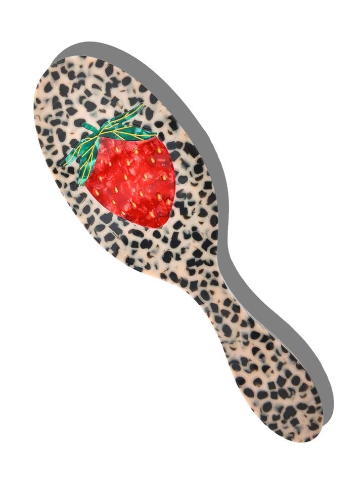Hand-painted Strawberry Amazing Hair Day Brush for wholesale by Solar Eclipse