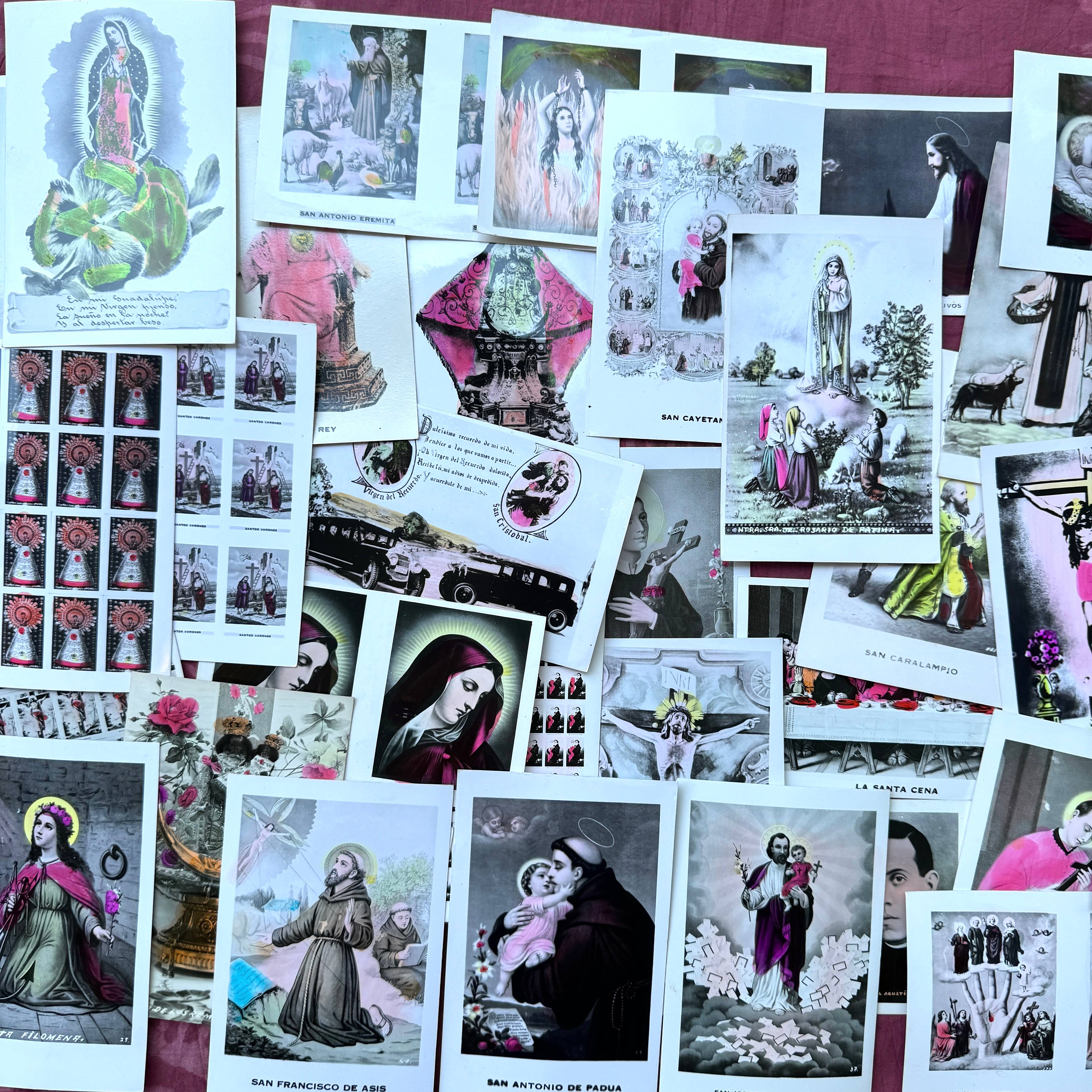 Tesoros Trading Company - Wholesale Religious Card - 100 Assorted Saint Cards, Mexico- PS1002