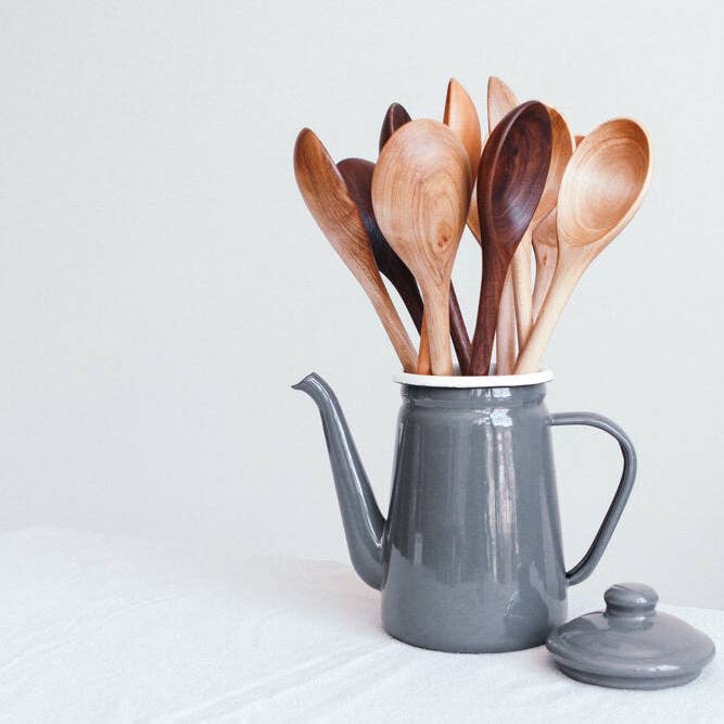 Blanc Creatives - Wholesale Kitchen Spoon - Walnut Cooking Spoon2