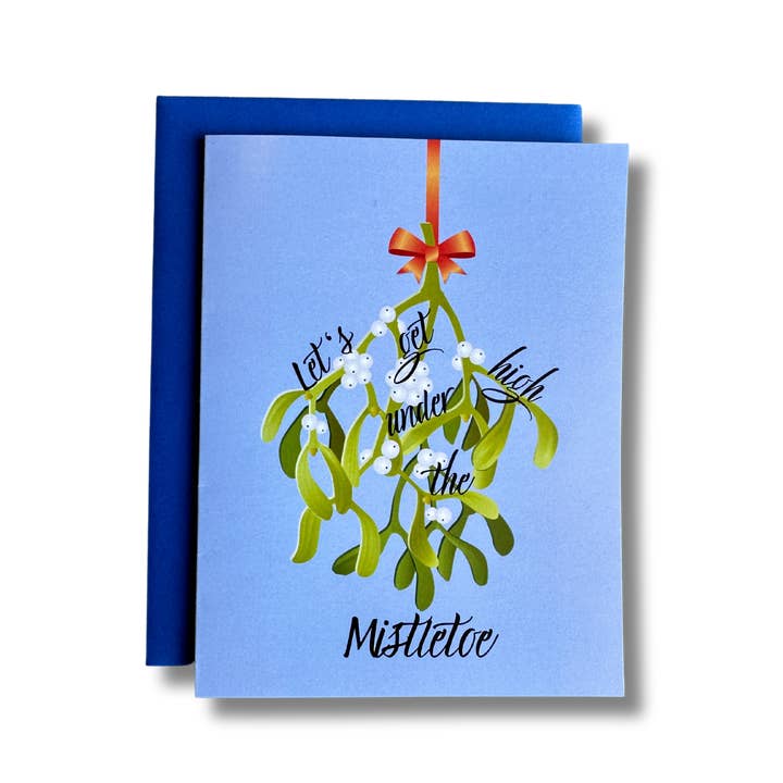 High Under the Mistletoe | A2 Holiday Greeting Card for wholesale by Redeemer Small Batch