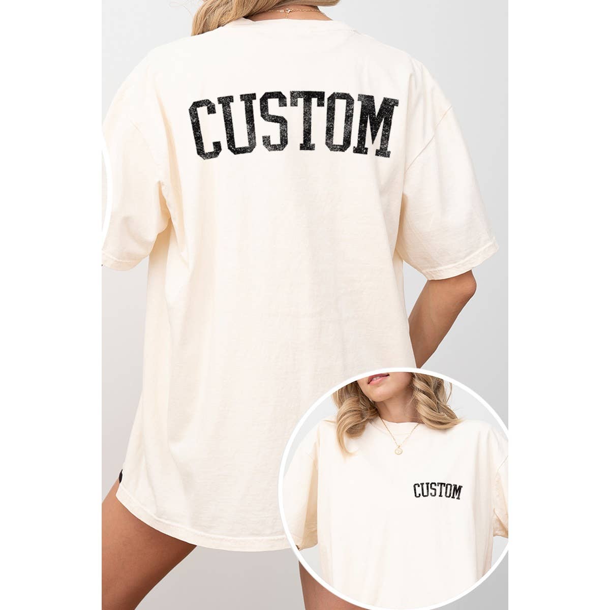 Illustrated Society - Wholesale Screen Printed T-Shirt - Women's - CUSTOM DESIGN VINTAGE GRAPHIC OVERSIZED TEE1