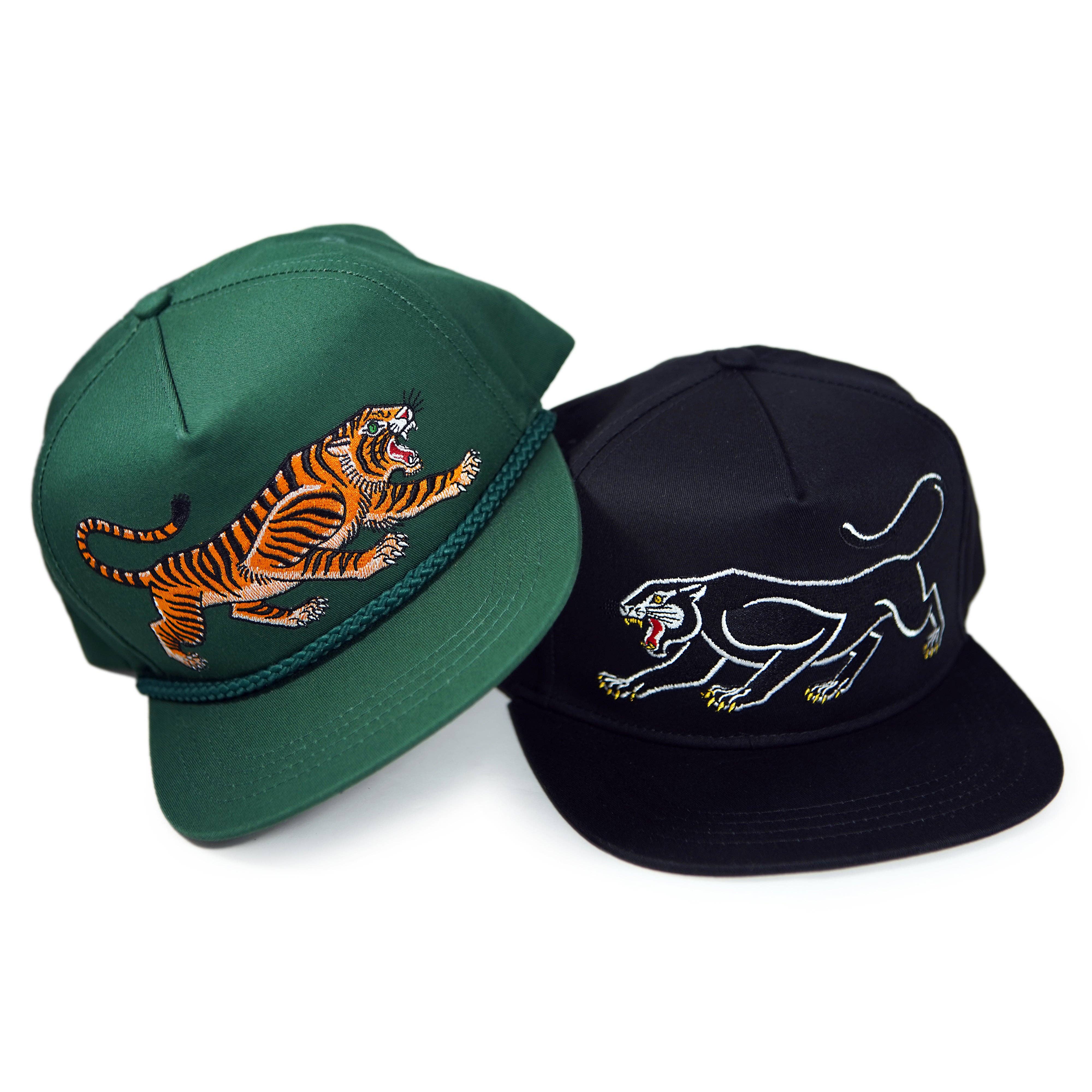 Stuntin Goods - Vendita all'ingrosso Cappellino con visiera piatta - Unisex - Cappello unisex con tigre in stile tatuaggio tradizionale14