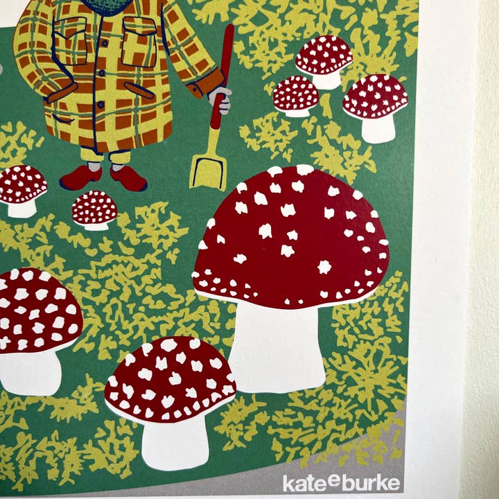 Kate E. Burke - Wholesale Art Print - Gnomes in the Garden 11”x14” Digital Print3