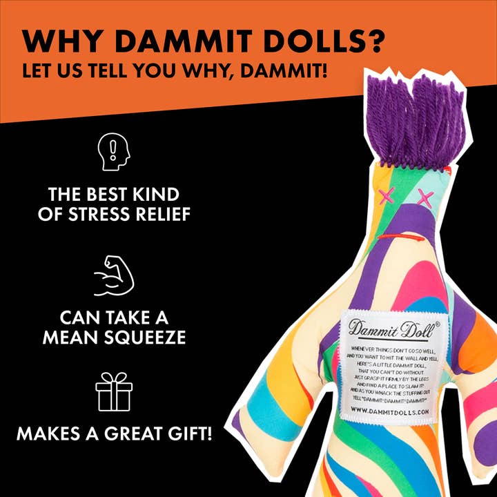 Dammit! Dolls - Wholesale Stress Relief Ball/Dough - Dammit Doll - Classic Prints - Variety Selection