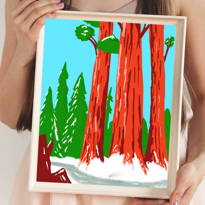 Redwood National Park Art Print - California Landscape for wholesale by Cacti Rebel