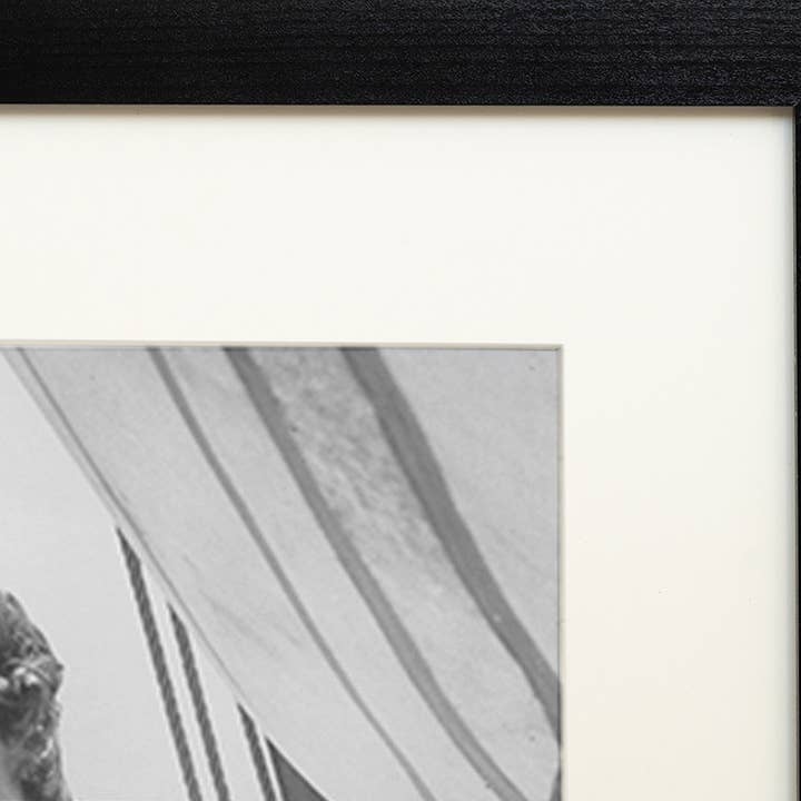 Black John and Jackie Kennedy image. Wall art print with frame. for wholesale on Faire6