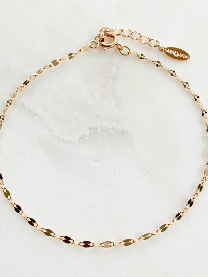 Sierlijke gouden enkelband voor wholesale door Cara O Sello Brand