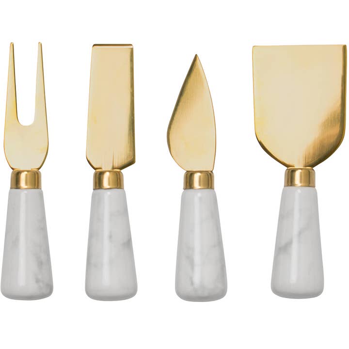 Cassie Marble Cheese Knives Set Of 4 Natural for wholesale by Harman Inc