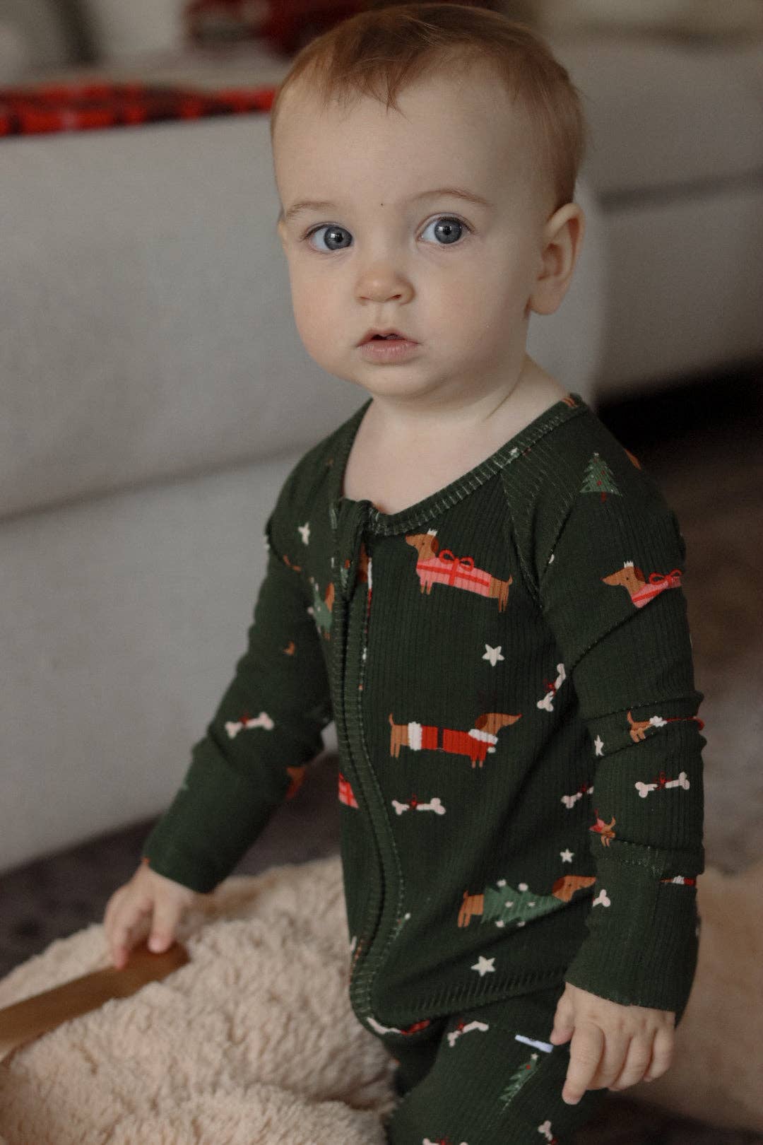 Sunday Littles – wholesale Sleepsuit – Baby – Little Zippers in Jingle Pups5