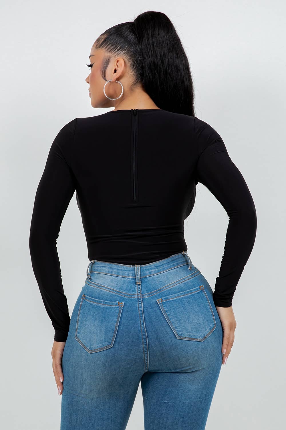 Uptown Apparel - Wholesale Bodysuit - Women's - J8092 VENECIA DOUBLE LINED BODYSUIT WITH CUT OUTS, METAL2