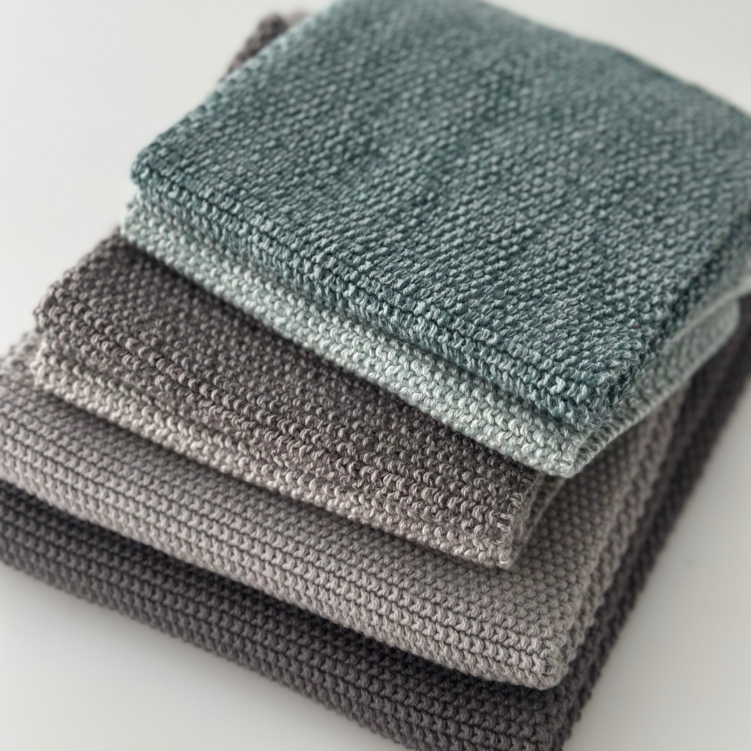 Aspegren Denmark – wholesale Kökshandduk/Disktrasa – Disktrasor - Ekologisk Bomull - Set om 2 - Blandning - Sjögrön1