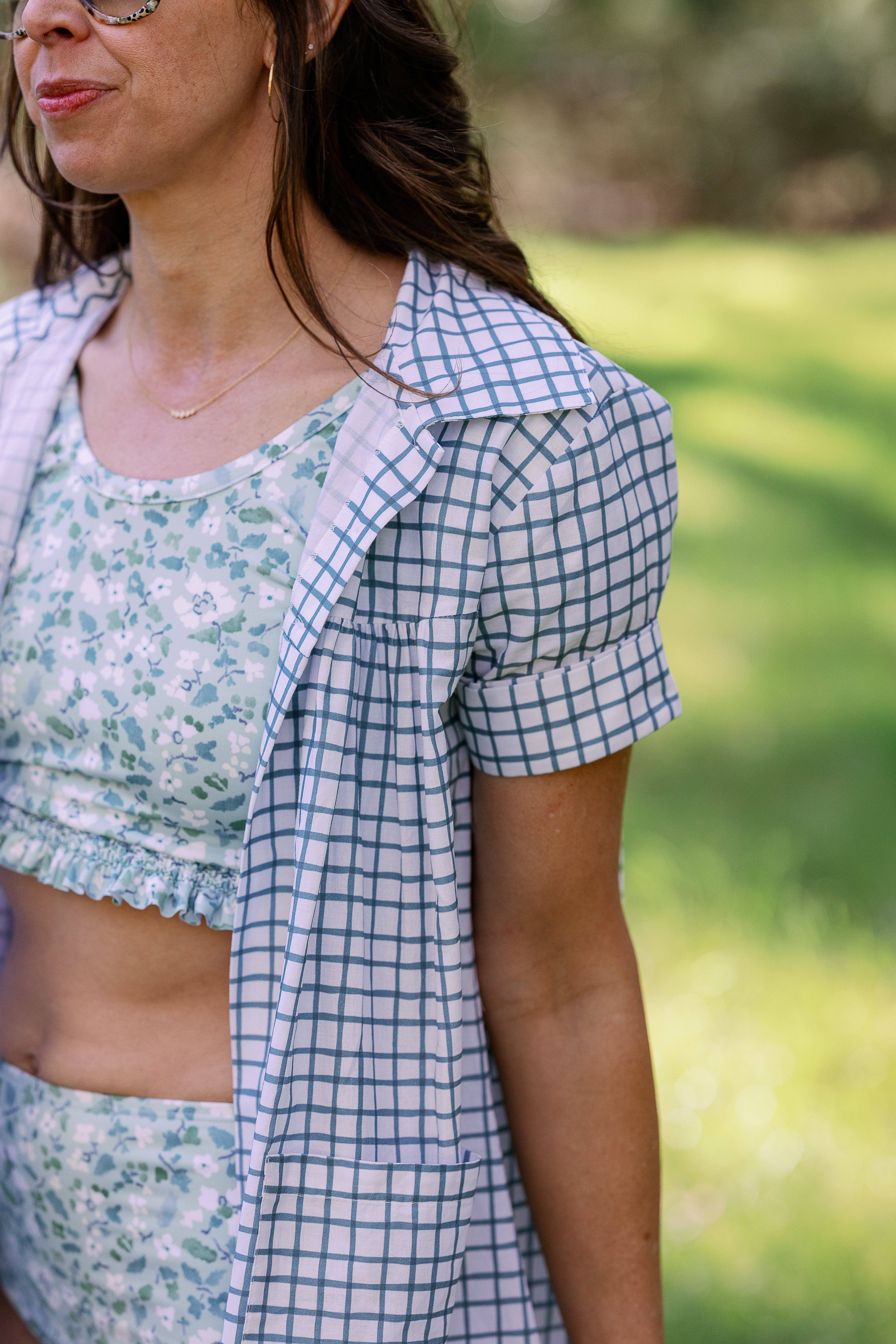 Sun House Children's - Wholesale Swim Cover Up - Women's - Womens Coverup in Thacker Plaid1