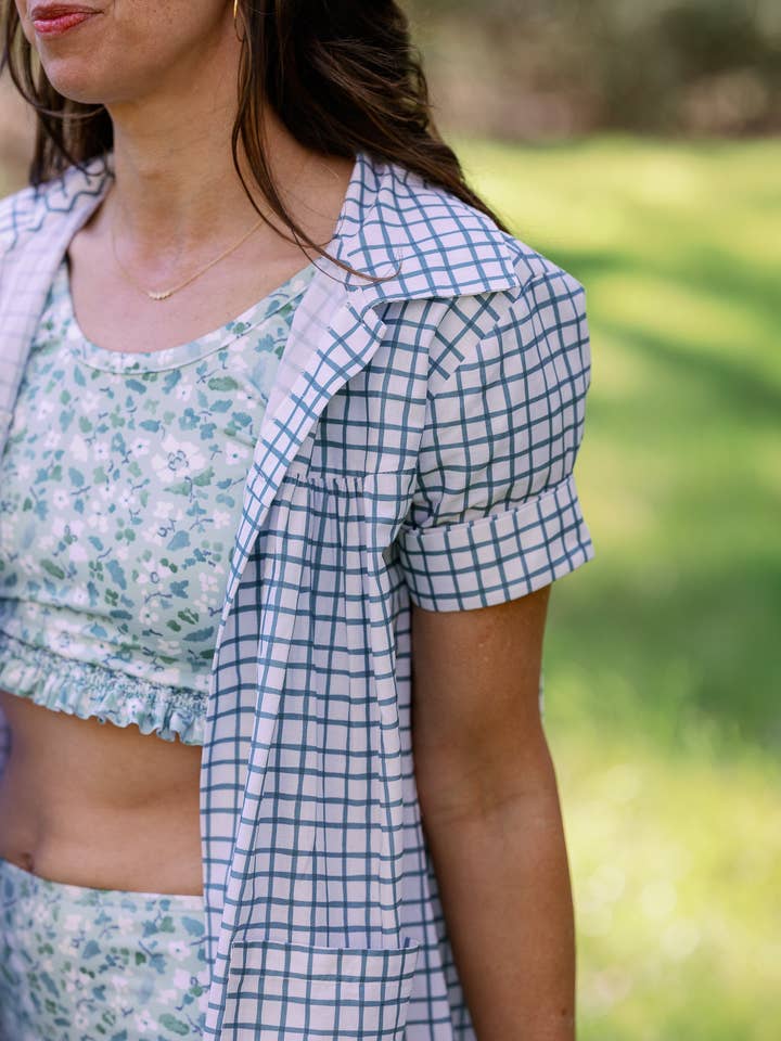 Sun House Children's - Wholesale Swim Cover Up - Women's - Womens Coverup in Thacker Plaid1