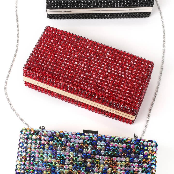SP Sophia Collection - Vente Pochette – femme - Pochette Evening Box en cristal et strass3