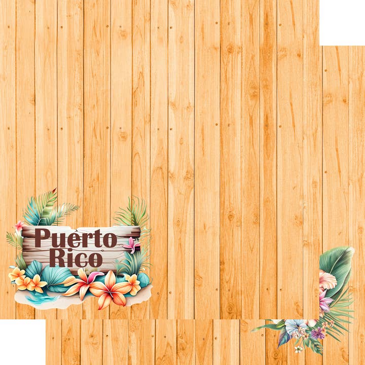 Island Life Collection Puerto Rico 12 x 12 Double-Sided Scrapbook Paper by SSC Designs - 15 Pack for wholesale by SSC Wholesale