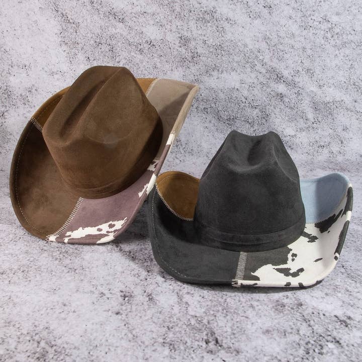 Western Color Block Cowboy Hat for wholesale by Collections by Fame Accessories