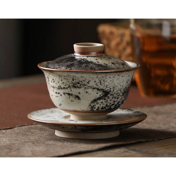 Gohobi Handmade Black Ink Gaiwan (Short version) for wholesale by Gohobi (We cover U.S. import duties)