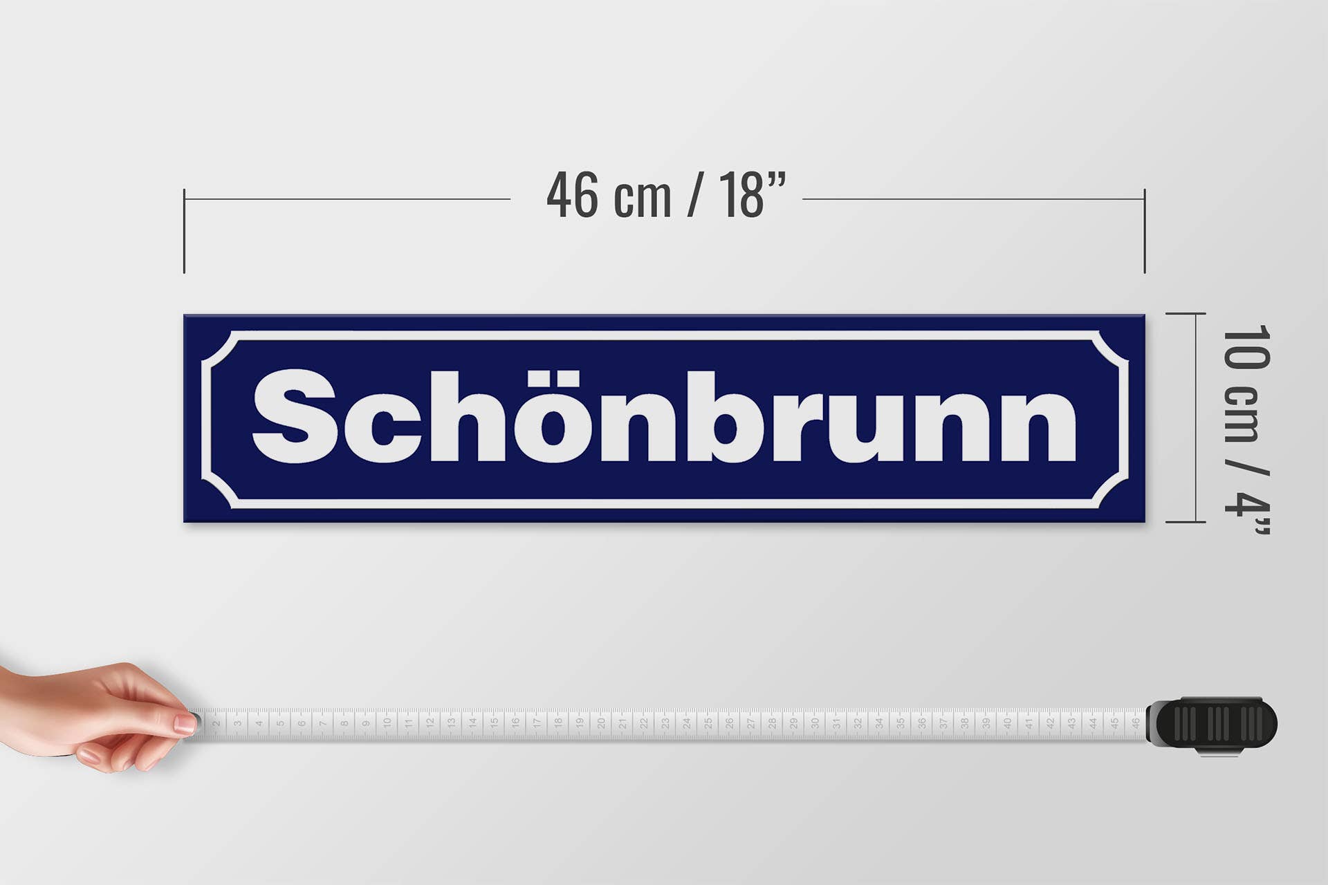 Femer - Wholesale Sign - Wooden sign notice 46x10cm Schönbrunn3