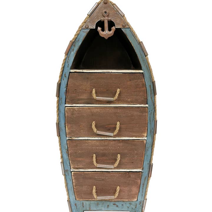 Peterson Housewares & Artwares - Vendita all'ingrosso Armadietto - Armadio in legno massello a forma di barca con cassetti