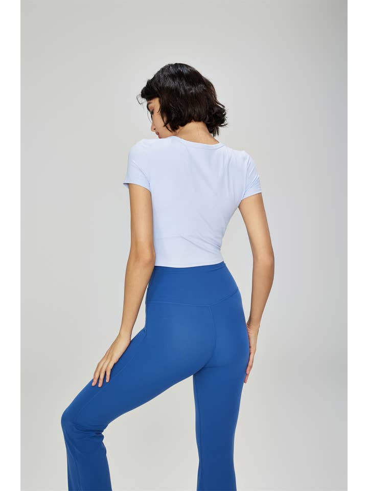 91thelabel - Wholesale Athletic Top - Women's - Stella Lycra® Crew Neck Active Crop Top