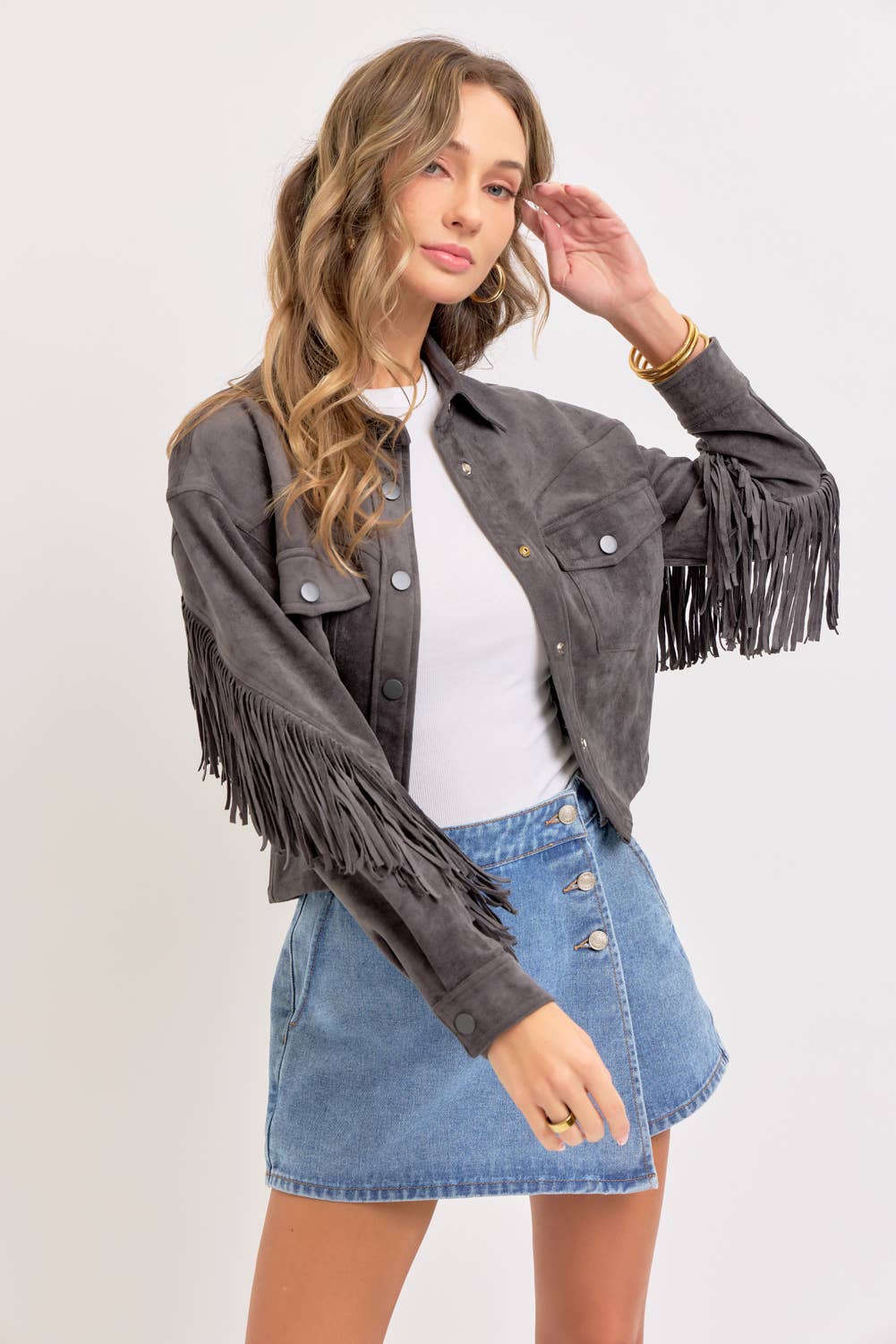 Sweet Lovely by Jen – Großhandel Hemdjacke/Shacket – Damen – Western-inspirierte Wildleder-Shacket46