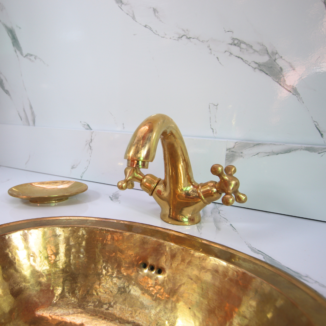 bazarifinagh - Wholesale Bathroom Accessory Set - Unlacquered Brass Smooth Centerset Solid Pure Brass Faucet4