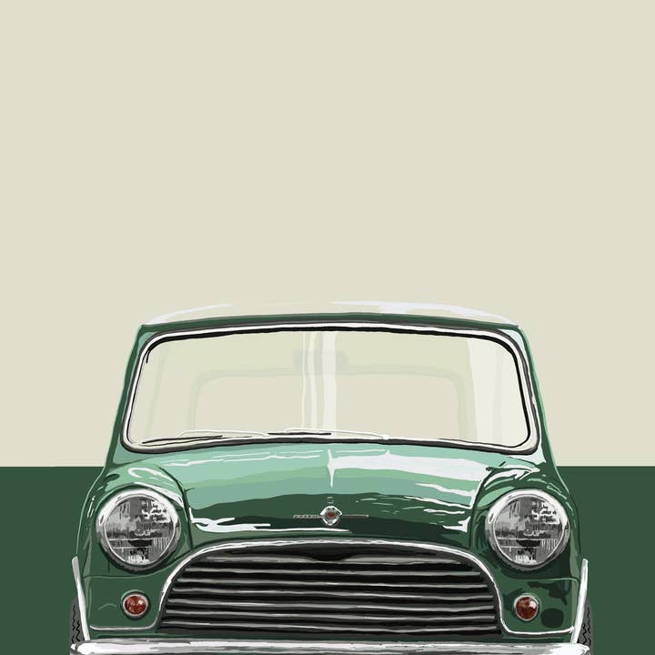 Illustrator maker – wholesale Art print – Mini Cooper S Art - Classic Mk1 Austin Mini Cooper S4