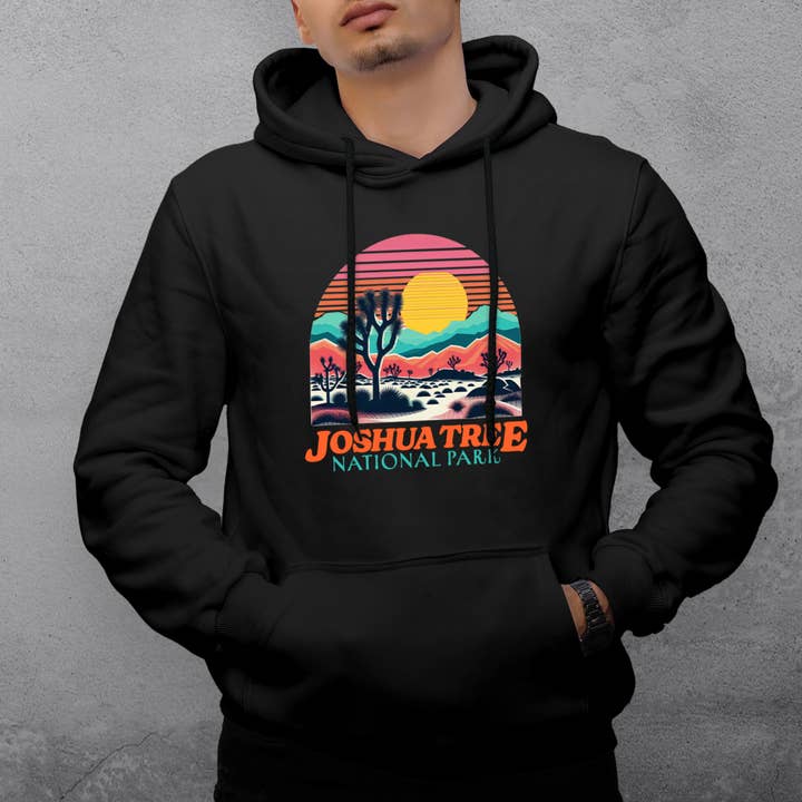 Vivtrek - Wholesale Hoodie - Unisex - Vintage Joshua Tree US National Park Retro Sunset Hoodies2