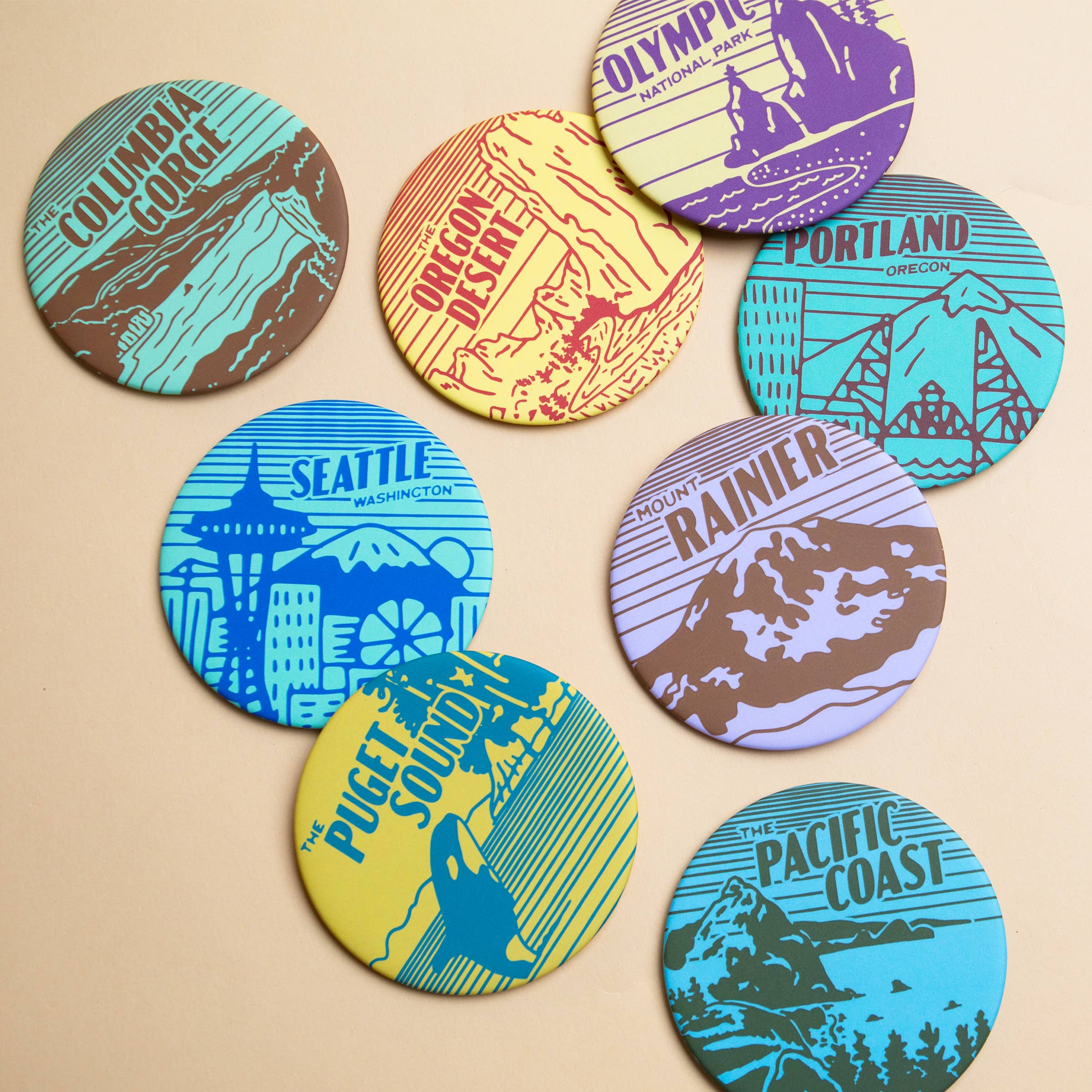 Tender Loving Empire - Wholesale Coasters - Mount Rainier Cork Coaster 1