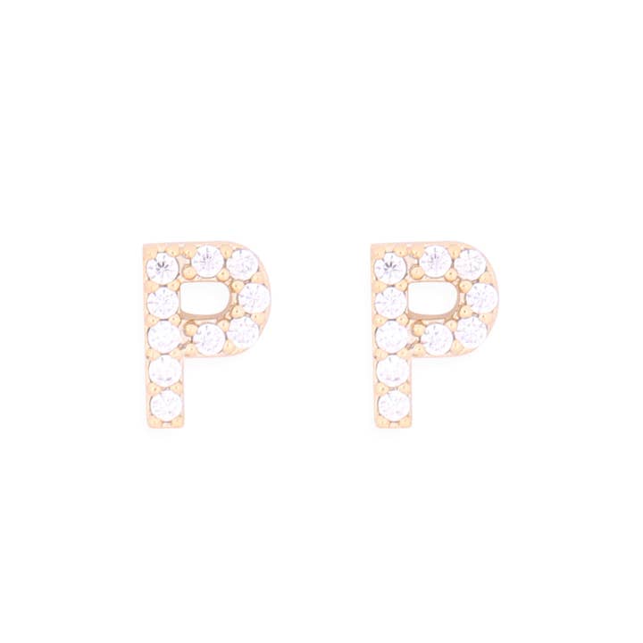 MYS Wholesale Inc - Wholesale Stud/Post Earrings - Cubic Zirconia Initial Earrings27