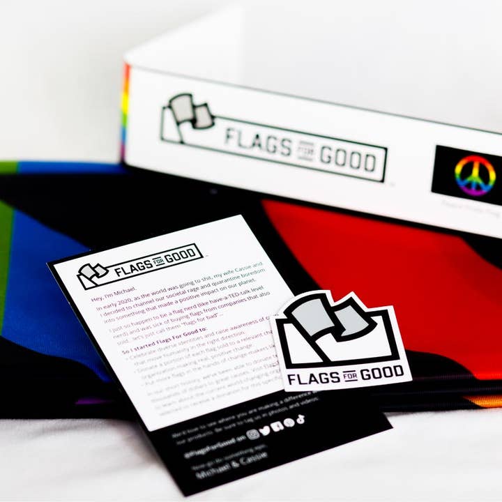 Flags For Good - Wholesale Flag - Rainbow Peace Sign Flag