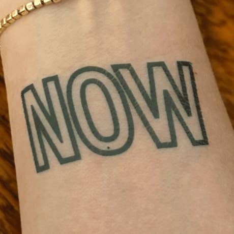 NOW Manifestation Tattoo for wholesale by Conscious Ink