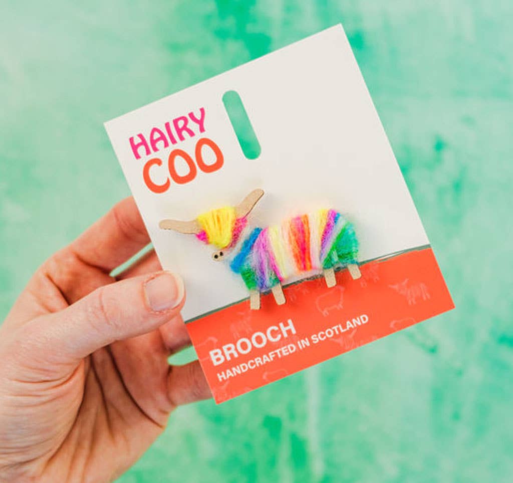 Hairy Coo - Venta al por mayor Broches - Broche hecho a mano con forma de vaca de las Highlands, nacido y criado en Escocia4