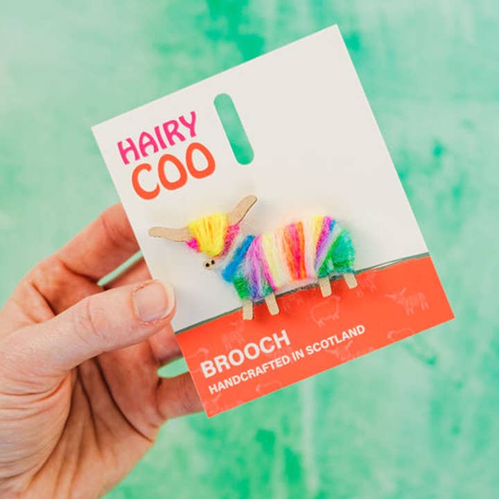 Hairy Coo - Venta al por mayor Broches - Broche hecho a mano con forma de vaca de las Highlands, nacido y criado en Escocia4