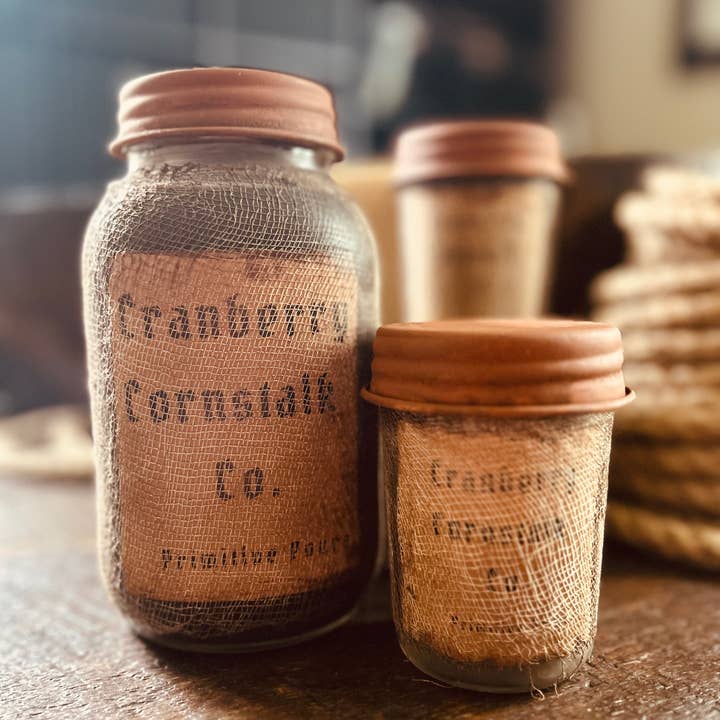 The Cranberry Cornstalk Co. - Wholesale Jar/filled candle - Extreme Scented Soy Primitive Candle1
