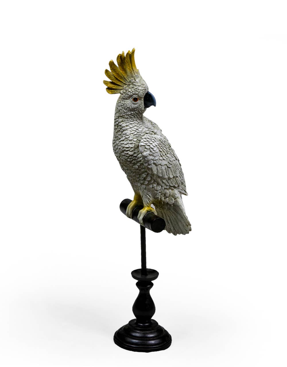 McGowan & Rutherford Ltd - Vendita all'ingrosso Statuette decorative - Figura di cacatua bianco su persico0
