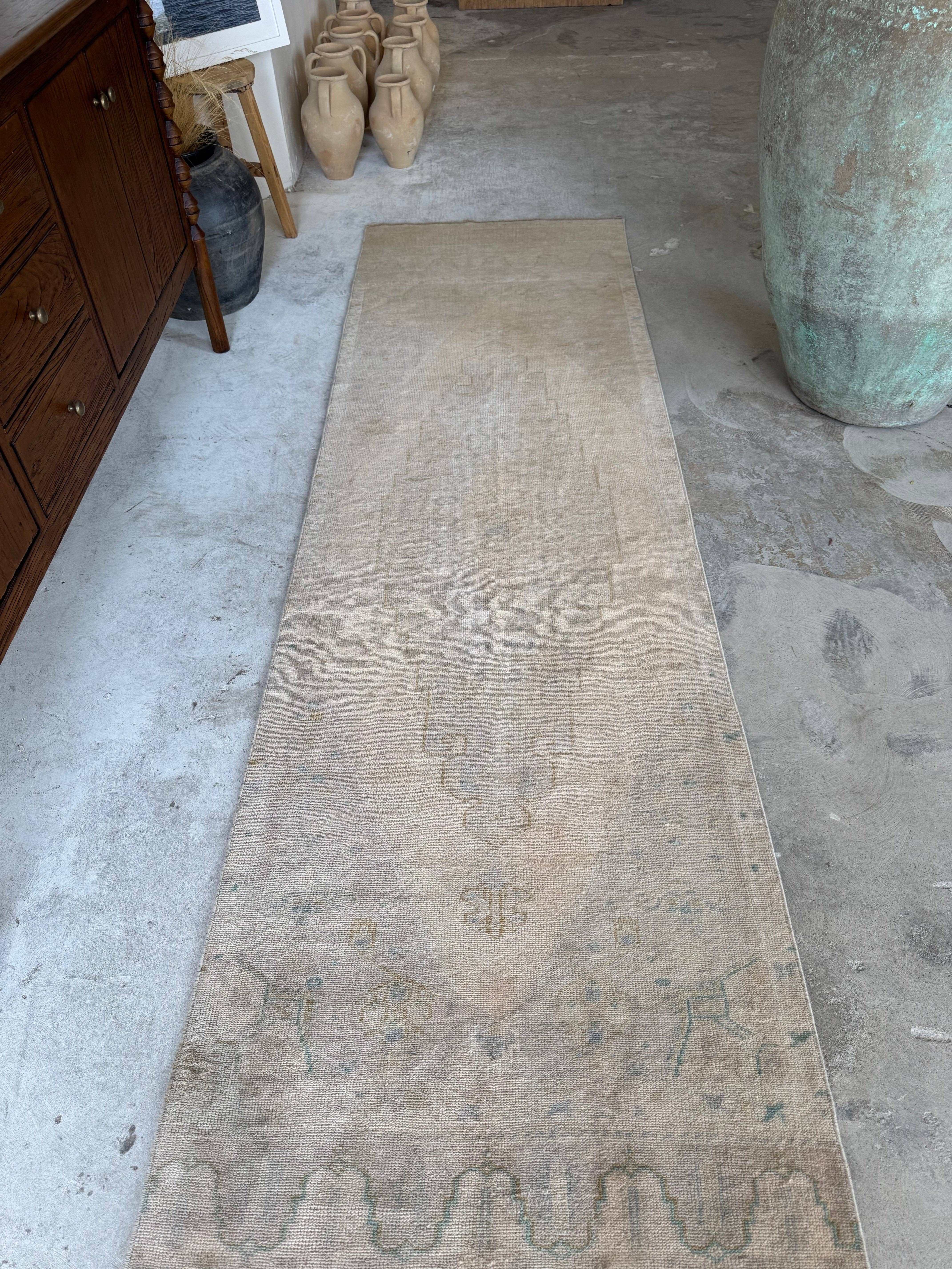 peony + olive - Wholesale Runner Rug - Vintage Turkish Rug - Runner No. 482