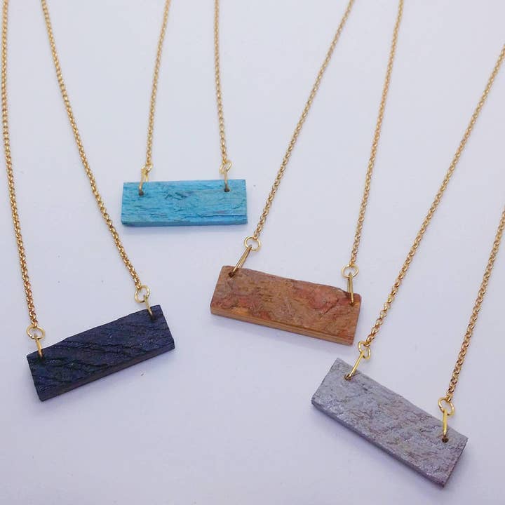 Necklace - Diffuser - Reclaimed Wood - Stainless Steel - Reclaimed Standards - the Plank for wholesale by Gardenia & Grit