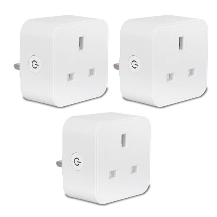 Pakke med 3 mini WiFi smartstik med britisk BS-stik for engroshandel hos ENER-J