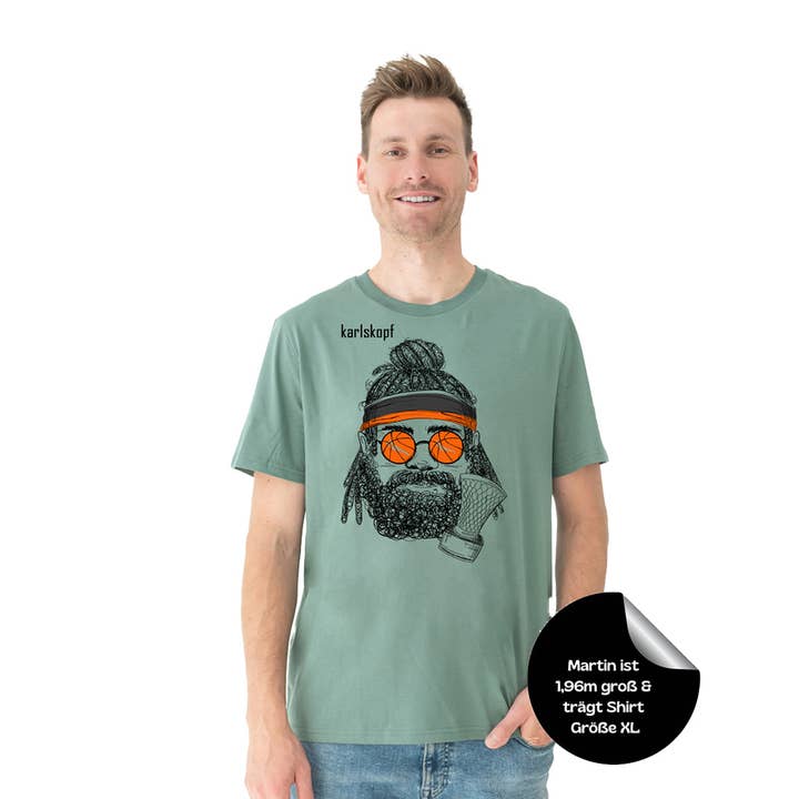 T-shirt de basketball pour homme 100% coton biologique pour la vente par karlskopf