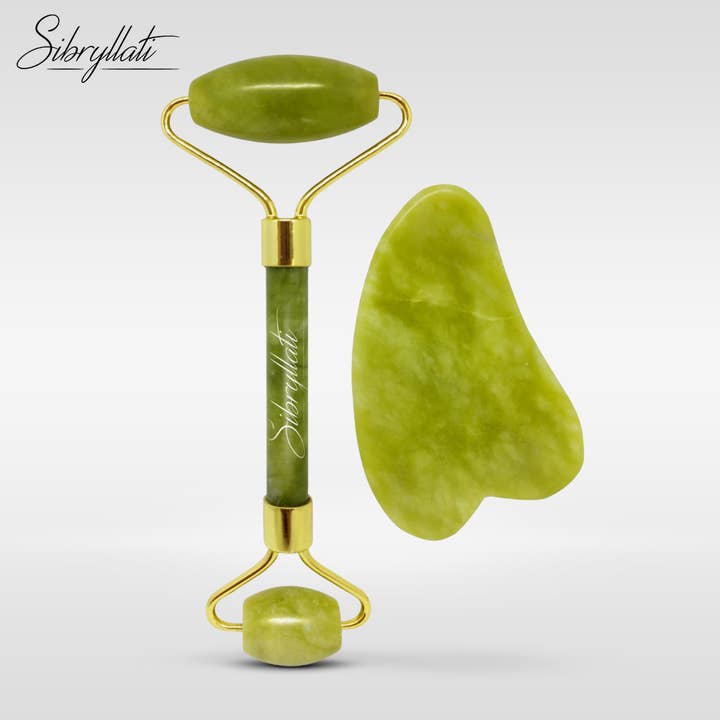 Jade Gua Sha und Roller für den Großhandel von sibryllati