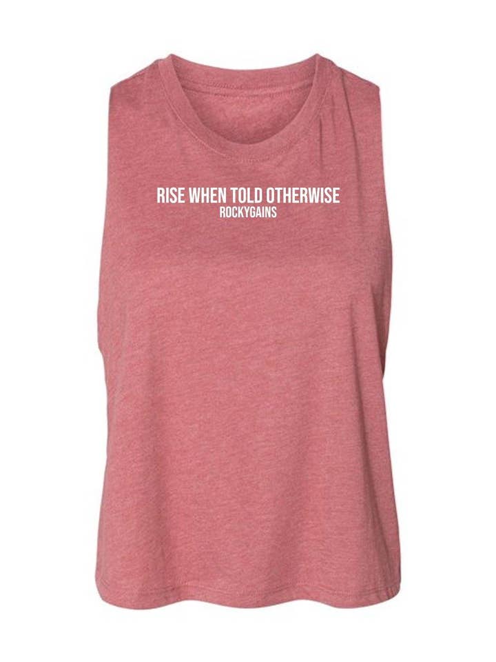 RWTO Racerback Crop Tank - Mauve for wholesale by RockyGains
