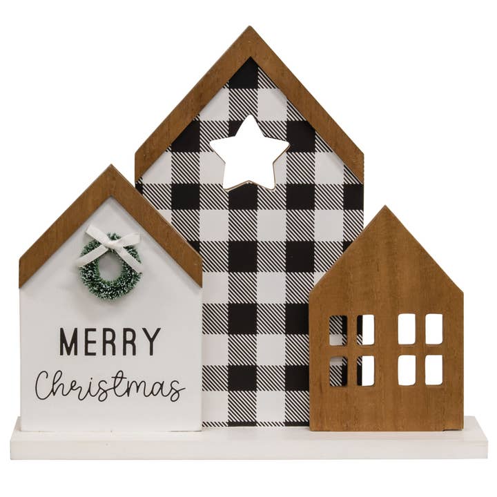 Merry Christmas Woodland Cutout Home for wholesale by Col House Designs