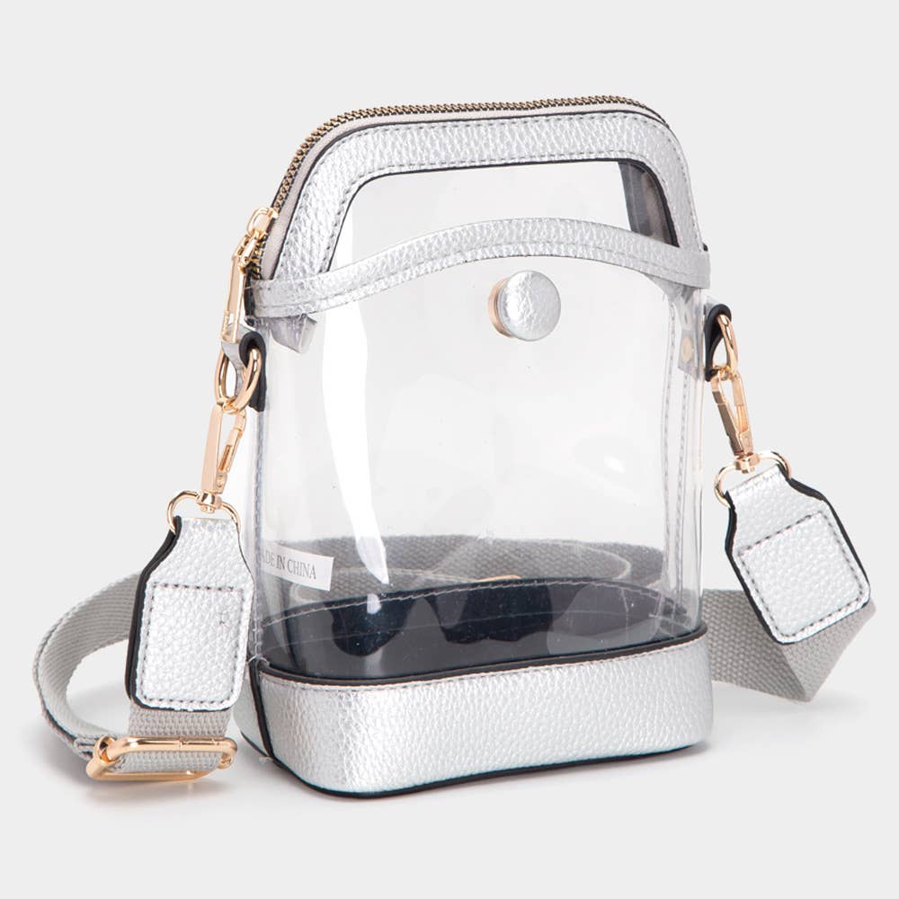 Sensibling Corp. - Wholesale Crossbody Bag - Women's - Solid Faux Leather Transparent Crossbody Bag11