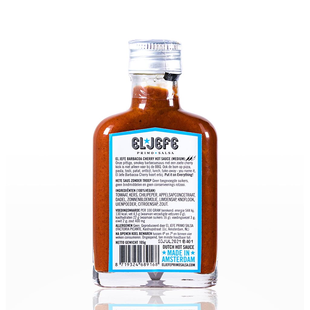 El Jefe Hot Sauce - Wholesale Hot Sauce - Hot Sauce Barbecue Cherry (Medium Hot) - 100ml1