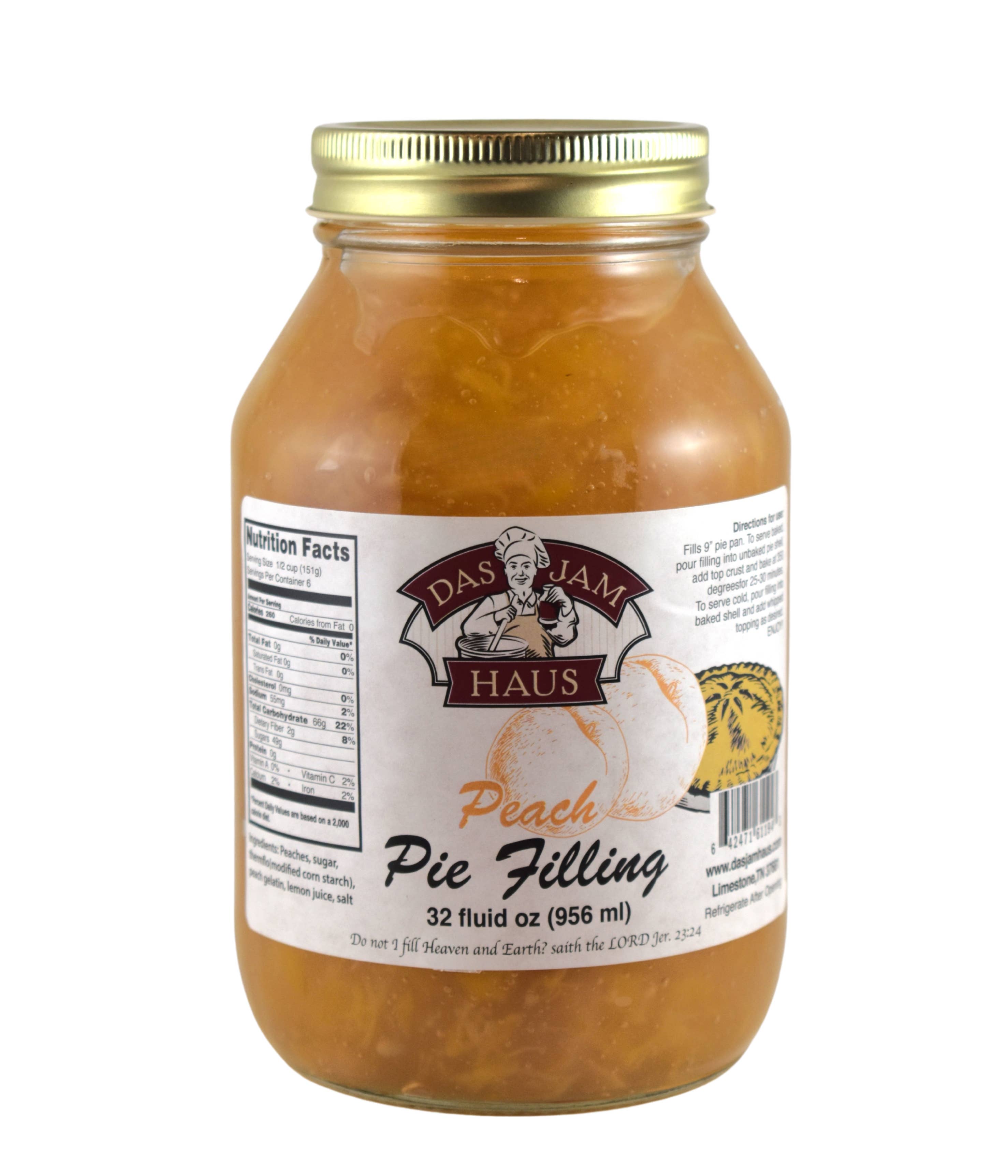 Das Jam Haus - Wholesale Jam/Jelly - Peach Pie Filling