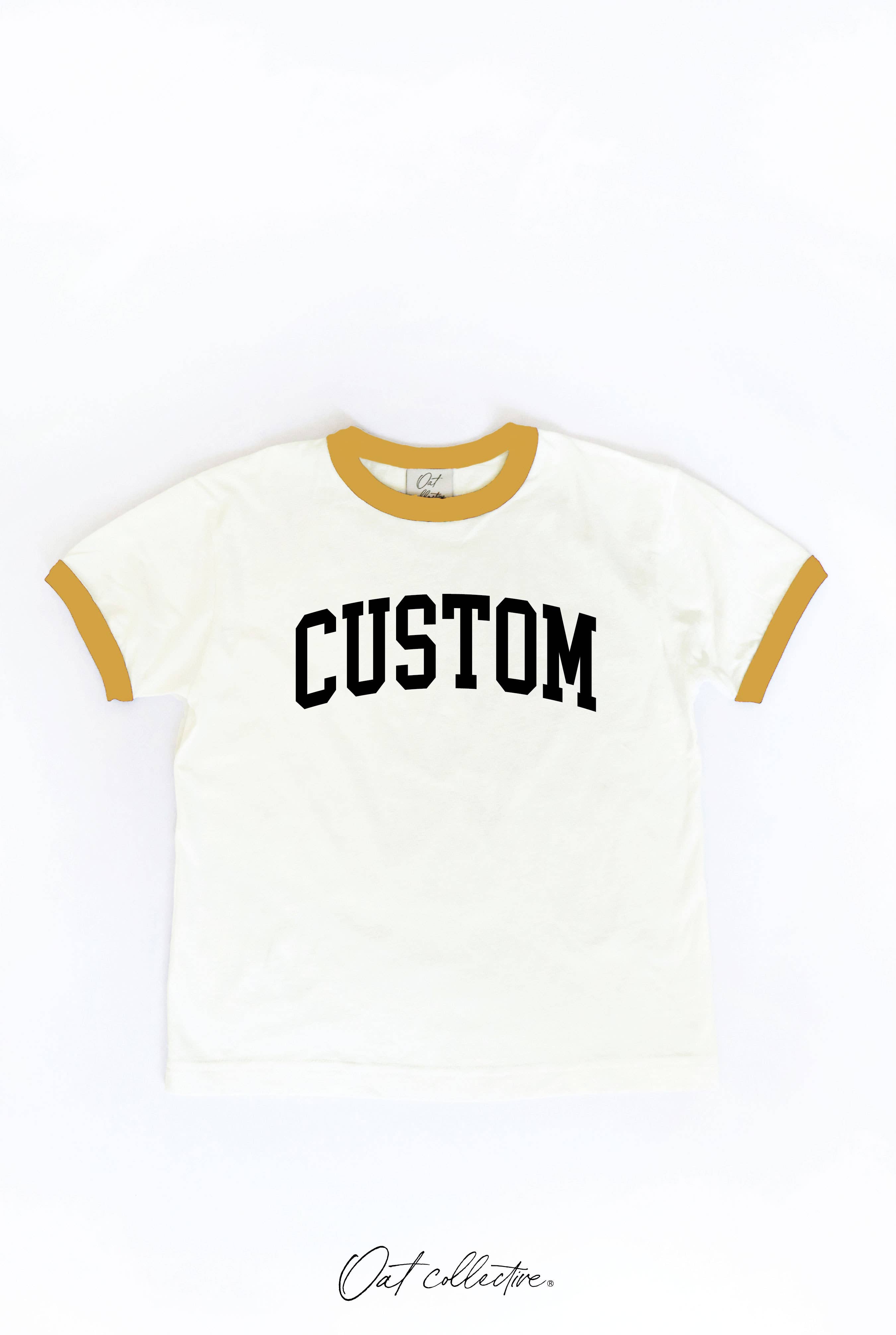 OAT COLLECTIVE - Wholesale Screen Printed T-Shirt - Kids - CUSTOM  Toddler Unisex Ringer Top3
