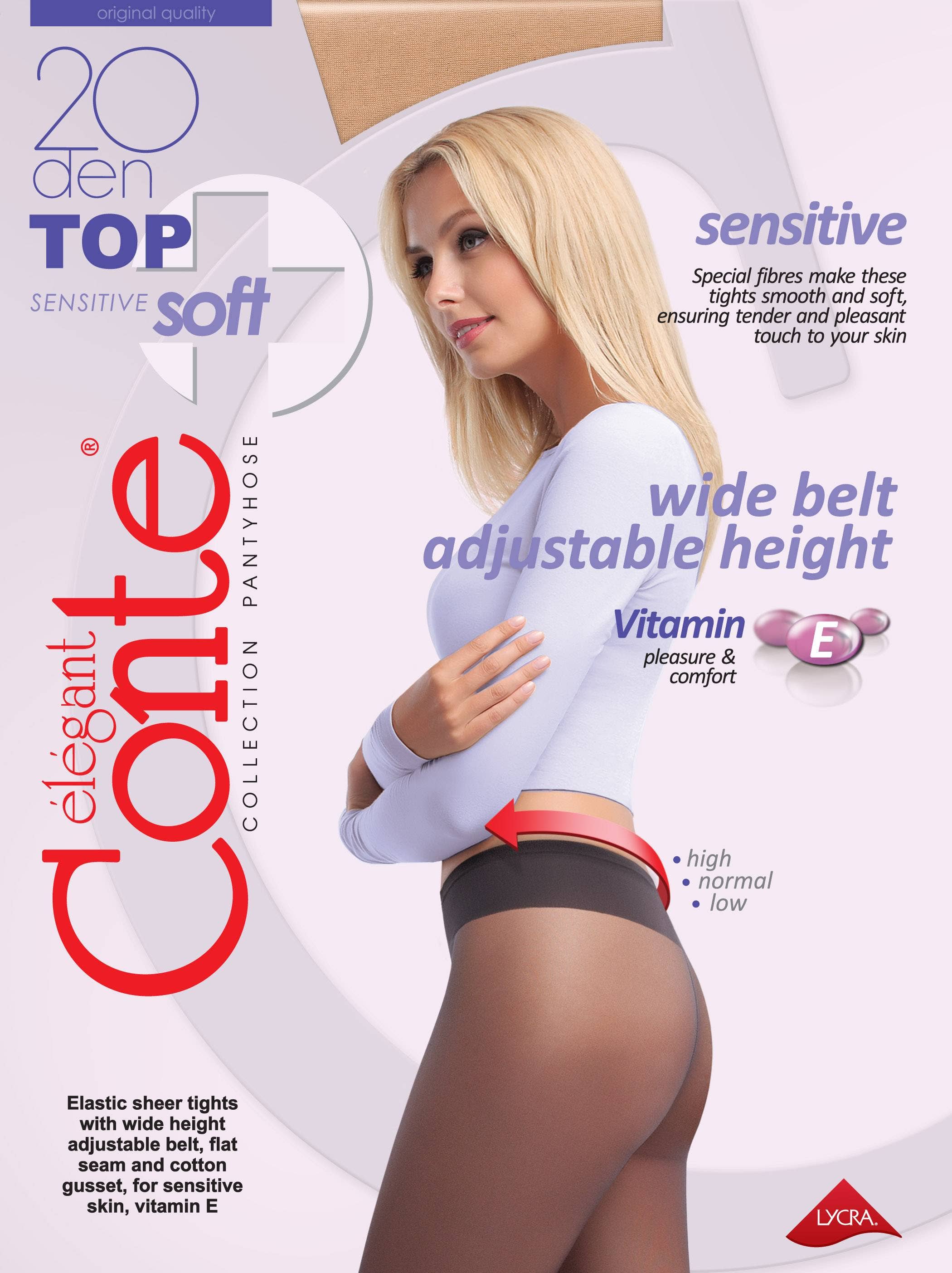 luzy – Großhandel Strumpfhose – Damen – Strumpfhose breiter Bund Sensitive  -CONTE TOP SOFT5